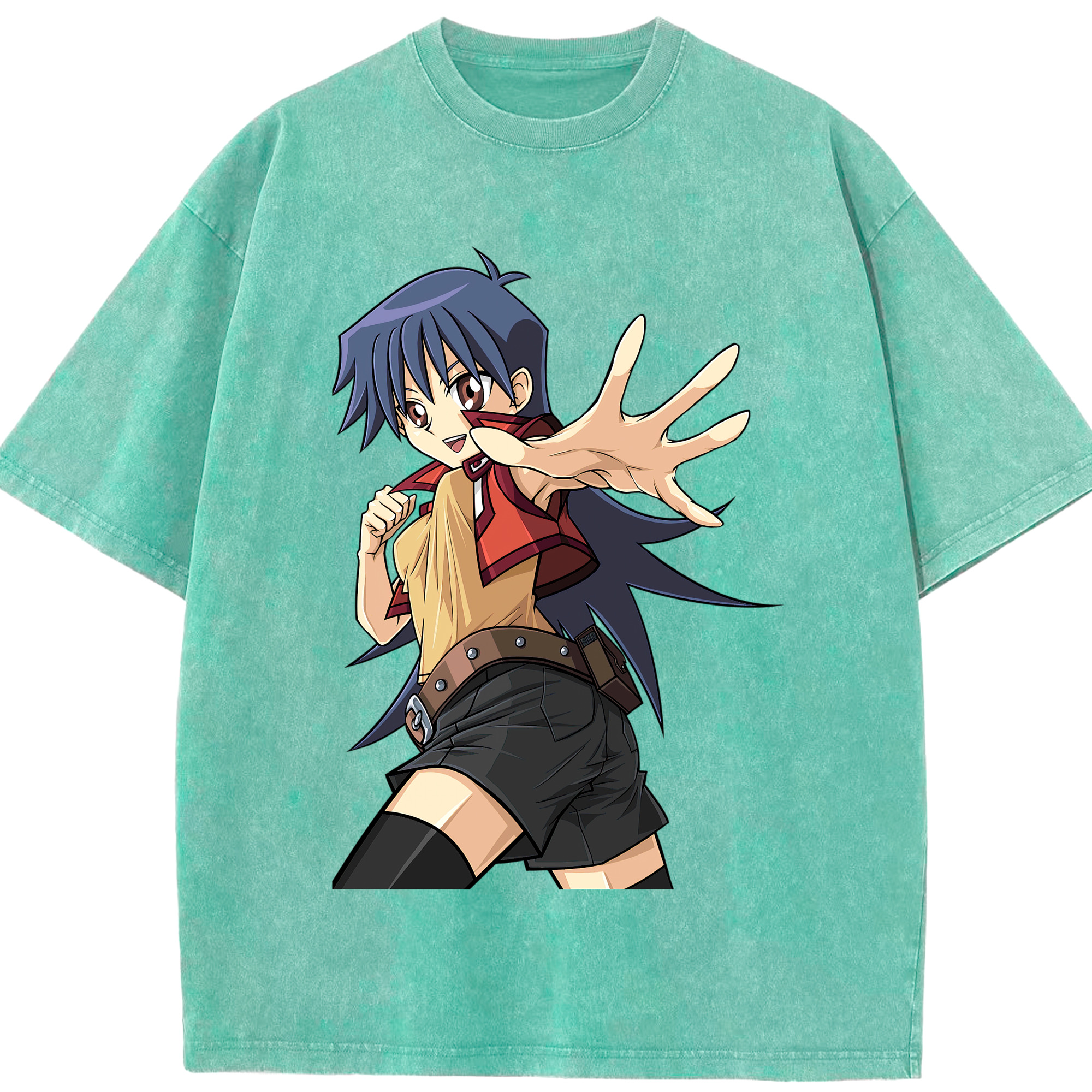（画像用） 遊☆戯☆王 Yu-Gi-Oh! 綿100% ヴィンテージ風 半袖Tシャツ（フロントプリント）
